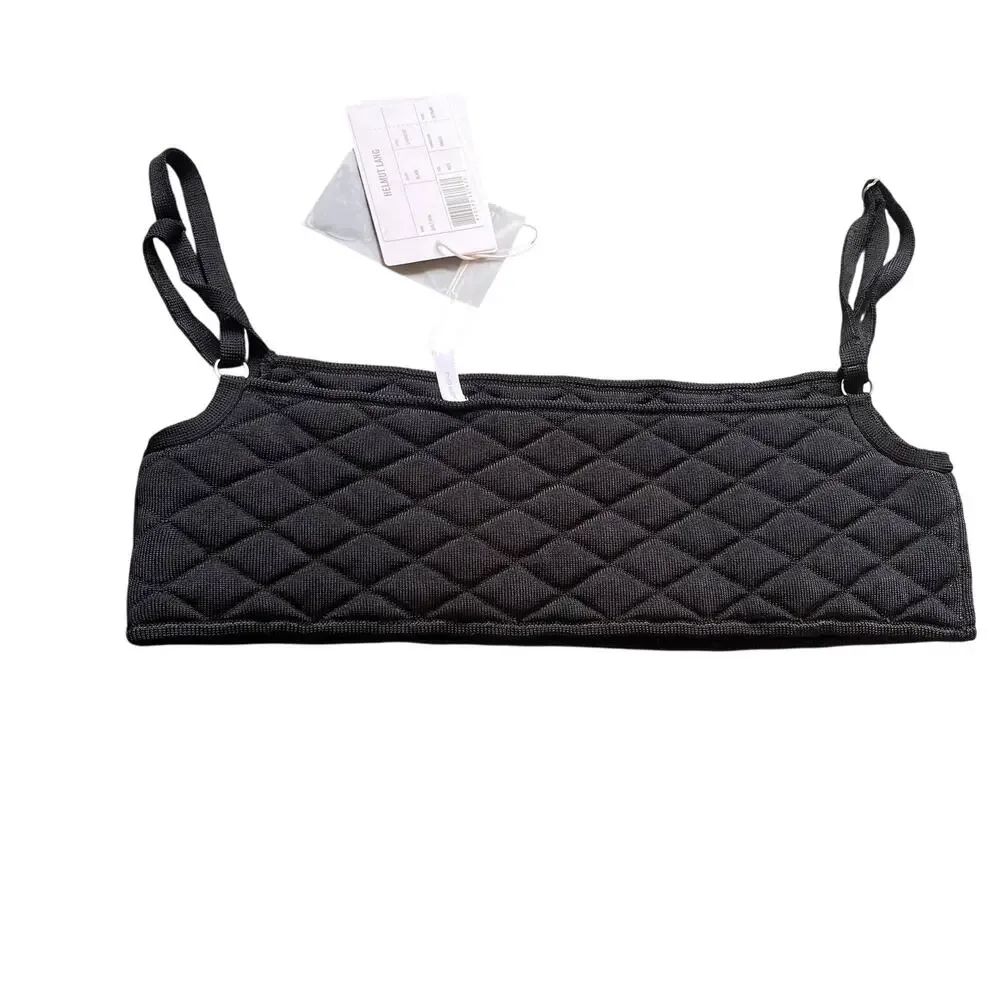 NWT Helmut Lang Womens Quilt Bra Size XS Small Black Bralette Retail $175
